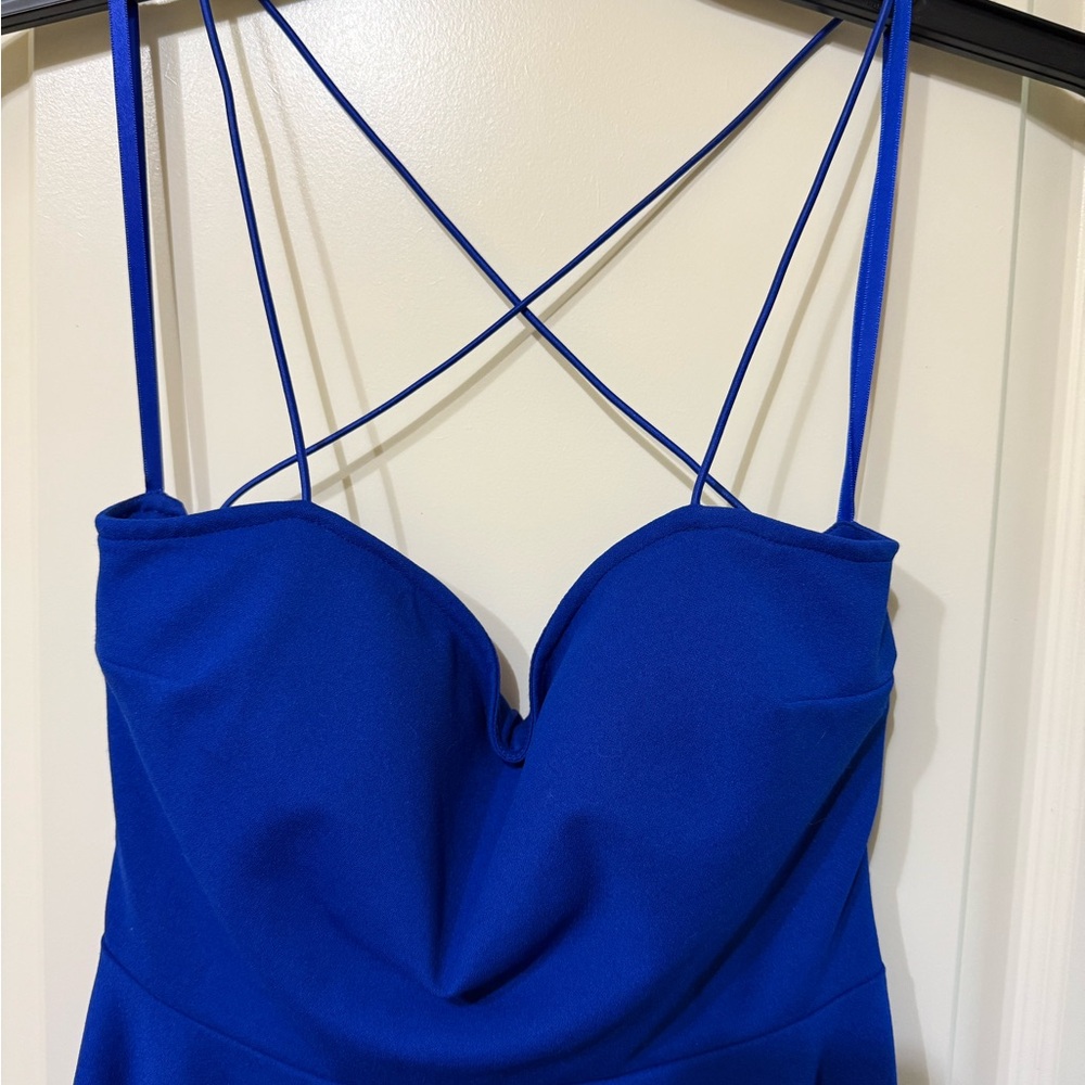 Macy's Blue Strappy Mini Dress